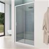 DEGHI Box doccia nicchia 100 cm scorrevole con vetro trasparente e profilo bianco 185h - Lite