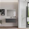 DEGHI Mobile bagno sospeso 100 cm antracite con lavabo e specchio - Agave