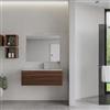 DEGHI Mobile bagno sospeso 100 cm rovere deciso con lavabo e specchio - Agave
