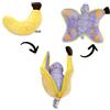 FLIPETZ Déglingos Les FLIPETZ - Peluche morbido per neonati, motivo: Papillon/Banana, motivo: farfalla, reversibile, idea regalo per la nascita, giallo e viola