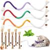 SXFENG 9 bastoncini di erba gatta 6 giocattoli Matatabi erba gatta 3 pezzi corda da dentizione giocattolo da 70 cm, giocattolo interattivo per gatti, cura dentale e contro l'alito cattivo