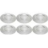 BAKAJI 6x Sottopiatti Decorazione Natalizio Sottopiatto da Tavola Natalizi 33cm Argento