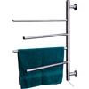BAKAJI Scaldasalviette Termoarredo Elettrico Riscaldato 50 W da Bagno Parete 4 Elementi