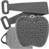 MGE World - Grande Tappetino Scrubber per Piedi + Spazzola Bagno Schiena + Asciugamano Esfoliante - Lavapiedi Doccia, Spugna Doccia Esfoliante, Scrubber Posteriore per Doccia - Set 3 Pezzi