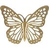 Pannello decorativo Farfalla da muro 43x2x35 cm gold
