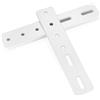 SiGuLiKeJi 4pz Piastre di giunzione bianche, lamiera forata 200x36 mm | Piastra metallica piana con 6 fori per legno e mobili