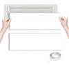 XiyaxiVici 4 pezzi Deflettore di sfiato Coperture per sfiato Magnetico Coperture di ventilazione con nanoadesivo Air Vent Covers Coperchio di Ventilazione PVC Bianco 14 x 30,5 cm
