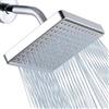 Katezon Soffione Doccia, Soffione Doccia a Pioggia ad Alta Pressione Quadrato, Design di Lusso di Qualità Premium, Sostituzione Regolabile e Facile da Pulire Per i Soffioni Doccia Del Tuo Bagno (Cromo, 15 cm)