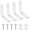 SiGuLiKeJi 4 Pz Ganci da Parete Robusti, Gancio Muro per Bici, Supporto Ganci per Garage, Utensili Gravosi, Bianco