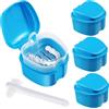 HENGBIRD 4 scatole per dentatura, porta dentiera, scatola per protesi, scatola per protesi, porta apparecchio denti, scatola per protesi dentali, scatola per protesi dentali