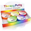The Glowhouse Set Premium di mastice terapeutico da 5 pezzi comprimibili non tossici per esercizi per le mani antistress 5 punti di forza per adulti e bambini Contenitori con codice colore da 57 g