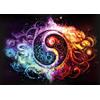 Ulmer Puzzleschmiede - Puzzle da 1000 Pezzi Yin Yang - Il Più Difficile Con Effetti di Colore Intensi Su Sfondo Nero - Qualità Made in Germany