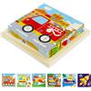 TaimeiMao Cubotto di legno 6 in 1, puzzle 3D per bambini, giocattolo educativo Montessori, gioco di apprendimento, regalo per bambini, tema traffico