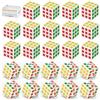 ROXENDA Mini Cubo Magico 24 pezzi, Stickerless 3x3 Speed Cube, mini cubi set di bomboniere cubo per Bambini Cubo di Velocità e Premi in Classe per Studenti