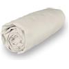 Soleil d'Ocre Percale Lenzuolo con angoli in policotone, da 90 x 200 cm, di colore lino