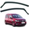 AirFlux Set di 2 deflettori d'aria compatibili con modelli VOLKSWAGEN CADDY 2015 2016 2017 2018 2019 2020.
