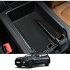 CDEFG Compatibile con BMW X3 G01 X4 G02 2019-2023 2024 IX3 2021-2023 2024, Vano Portaoggetti da Bracciolo Scatola di Controllo Centrale Scatola di Immagazzinaggio Organizer per Auto Accessori (Nero)