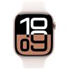 Apple Watch Serie 10 GPS 46mm Cassa in Alluminio color Oro Rosa con Light Blush Sport Band - M-L