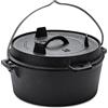 Naturehike Forno Olandese con Coperchio, 4,5 QT, Forno Olandese preriscaldato in ghisa con Custodia, Doppio Manico, Coperchio Funge Anche da Padella in ghisa