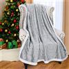 Catalonia Classy Elegante coperta in pile Sherpa, soffice e soffice coperta in velluto caldo e spesso, per divano letto, 150 x 130 cm