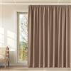 KGORGE Tende Oscuranti per Interni 1 Pezzo L 300 x A 240 CM Tenda Camera da Letto Moderna Termica con Fettuccia Divisoria Soggiorno Curtain, Moca