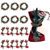 ACTOYS Portatovaglioli Natalizi, Porta Tovaglioli Natale, Ferma Tovaglioli Natalizi, Anelli di Porta Tovagliolo, Portatovaglioli, Addobbi Tavola Natalizia, Capodanno (Bacca, S)