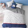 Simple&Opulence Set copripiumino per bambini - Set biancheria da letto per bambini in stile cerniera in cotone organico al 100% per ragazzi e ragazze（Baseball, 200x200cm）