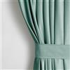 AmeliaHome Set di tende (altezza x larghezza x profondità): 270 x 140 cm, con fermatenda, 54 x 10 cm, effetto velluto, motivo menta, 1 pezzo