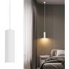 Klighten Lampada a Sospensione Cilindro Moderne GU10, Lampadario a Sospensione Alluminio per Soggiorno Camera da Letto Cucina Comodino, Con Lampadina GU10 5W 470LM Bianco Caldo 3000K, 20cm, Bianco