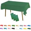 POPOYU 3 Pezzi Tovaglie Rettangolari per Feste, Verde Natalizio Tovaglia Natalizia 137x274 Tovaglie Copri Tavolo da Interno Elegante per Occasioni Natale Feste Giardino Esterno Compleanno Poliestere