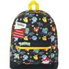 Pokemon Zaino Scuola Elementare Media Gadget Originale Pikachu Pokeball (Nero Aop, One Size)