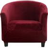 TOPCHANCES Copripoltrona Chesterfield 2 Pezzi,Elasticizzato Fodere Copripoltrona 1 Posto,Velluto Fodera Poltrona Club Tullsta per Bar Soggiorno Camera da Letto Reception