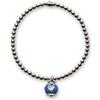 Chantecler / Et Voilà / bracciale pallinato con campanella micro / argento e smalto blu / misura S - 37925 S