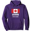 British Columbia Canada - Geschenke Città di Richmond - Canada | Souvenir Bandiera Canadese - Felpa con Cappuccio
