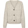 Vero Moda Cardigan Femminile VMBOOM Cardigan, Chiaro Grigio Melange, L