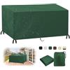 MAIFENGL Coperture per Mobili da Giardino, Copertura Tavolo Esterno Impermeabile Resistenza ai Raggi UV Antivento 420D Oxford Copertura Protettive-Green||300x150x85cm/118x59x33in
