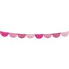 Folat 24313 Decorazioni per feste in carta rosa Ghirlanda a ventaglio - Perfect Pink - 4 metri - Matrimonio, festival, carnevale, decorazioni di compleanno, baby shower ragazze