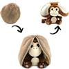 FLIPETZ Déglingos Les FLIPETZ - Peluche morbido per neonati, idea regalo per la nascita, colore: marrone