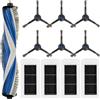 CHAIN PEAK (11 pezzi) X5 Omni Parti di ricambio compatibili con robot aspirapolvere ECOVACS DEEBOT X5 Omni, X5 Pro Omni, kit accessori, 1 spazzola a rullo, 4 filtri HEPA, 6 spazzole laterali