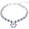 Generisch Collare di chiusura collare gioielli per cuccioli cuccioli di strass brillanti gatto matrimonio collare collare per animali domestici collare luminoso cane (blu, S)