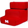Generisch Accessori per Pug, copertura per scale per animali domestici, rimovibile, comoda, antiscivolo, adatta per cani di piccola taglia (rosso, taglia unica)