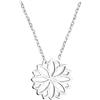 Sofia Milani - Collana da Donna in Argento 925 - con Pietra Zircone - Ciondolo a Fiore - N0676