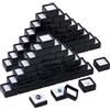 BENECREAT 70 scatole quadrate nere per esposizione di pietre preziose, 29,5 mm x 29,5 mm x 16 mm, parte superiore trasparente, plastica ABS, impermeabile, 70 pezzi