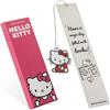 Hello Kitty Segnalibro Metallo Donna, Citazione Ispiratrice - Regalo Donna