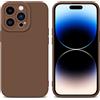 Cadorabo Custodia compatibile con Apple iPhone 14 PRO MAX in FLUID MARRONE - Coperchio protettivo in silicone TPU flessibile