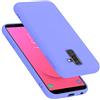 Cadorabo Custodia per Samsung Galaxy A6 PLUS / J8 in LIQUID LILA CHIARO - Morbida Cover Protettiva Sottile di Silicone TPU con Bordo Protezione - Ultra Slim Case Antiurto Gel Back Bumper Guscio