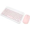 Bewinner Combinazione Mouse e Tastiera Wireless, Set Mouse Tastiera con Batteria Ricaricabile, Mouse Tastiera Ergonomico per Computer, Tablet per Win, per, per iOS (Rosa)