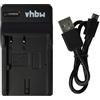 vhbw caricabatterie USB compatibile con Canon serie MV MV630i, MV650i, MV700, MV700i, MV730i batterie di videocamera, reflex - Stazione di ricarica