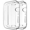 Simpeak Cover Compatibile per iWatch 41mm Series 9/8/7 (Confezione da 2), Custodia Compatibile con iWatch Full Protettivo TPU Caso Tutti i Modelli, Transparent+Transparent