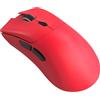 ATTACK SHARK Mouse R1 SUPERLIGHT da 59 g, sensore da gioco PixArt PAW3311, mouse da gioco wireless/cablato BT/2.4G, 6 DPI regolabili fino a 18000, batteria da 65 ore (Rosso)